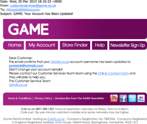 GAME.co.uk Hacked