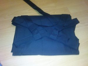 Step 10 of How to fold you hakama