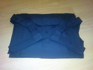 Step 11 of How to fold you hakama