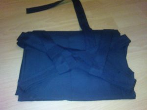 Step 8 of How to fold you hakama