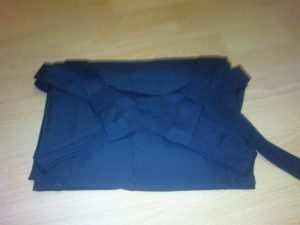 Step 9 of How to fold you hakama